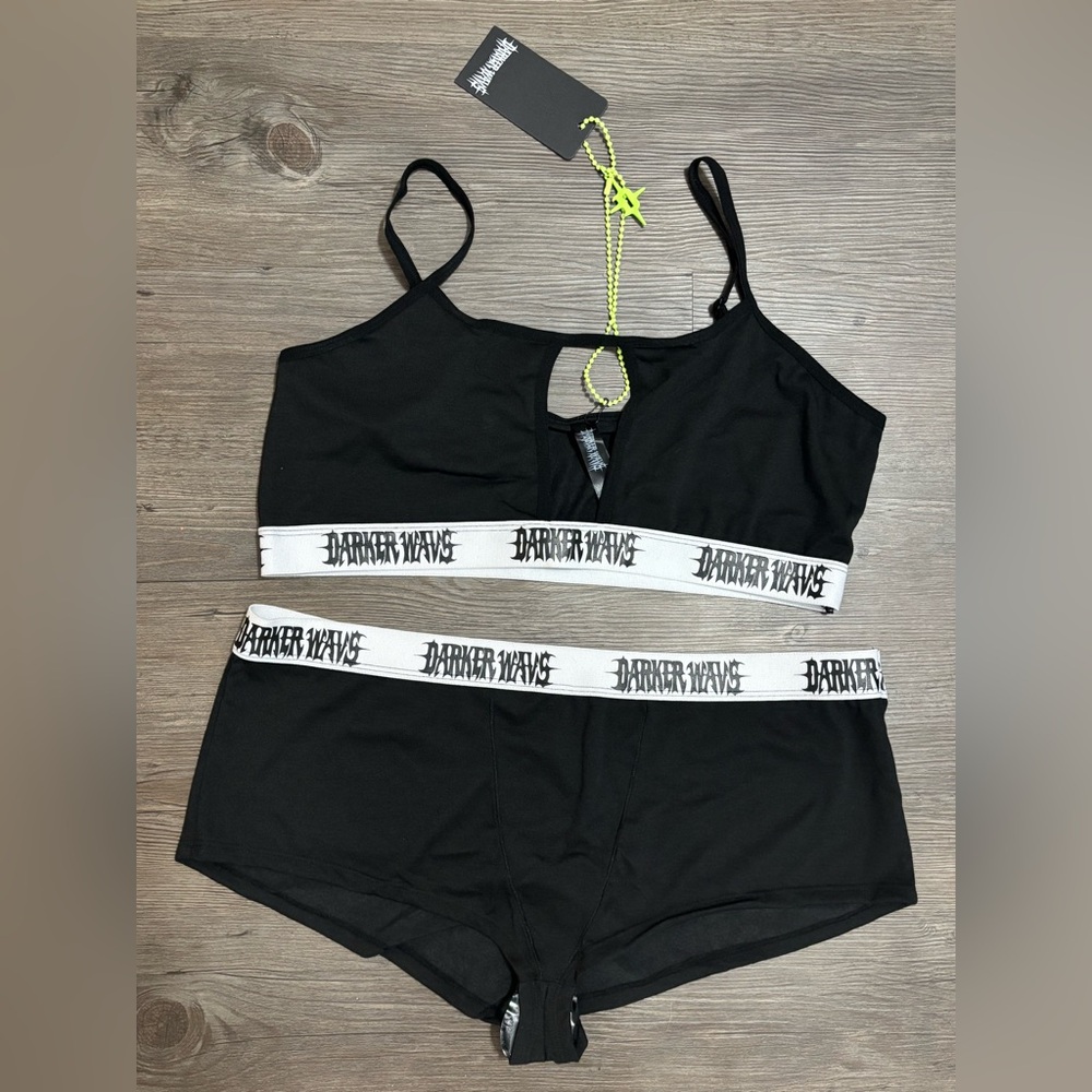 NWT Dolls Kill / Darker Wavs Warp Lingerie Set